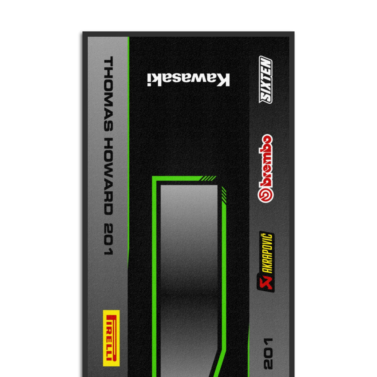 Personalisierte Kawasaki-Matte