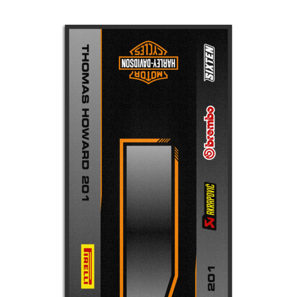 Personalisierte Harley-Davidson-Matte - 95x240 - Sidecut
